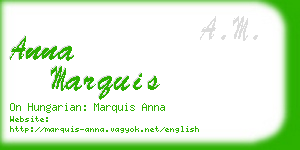 anna marquis business card